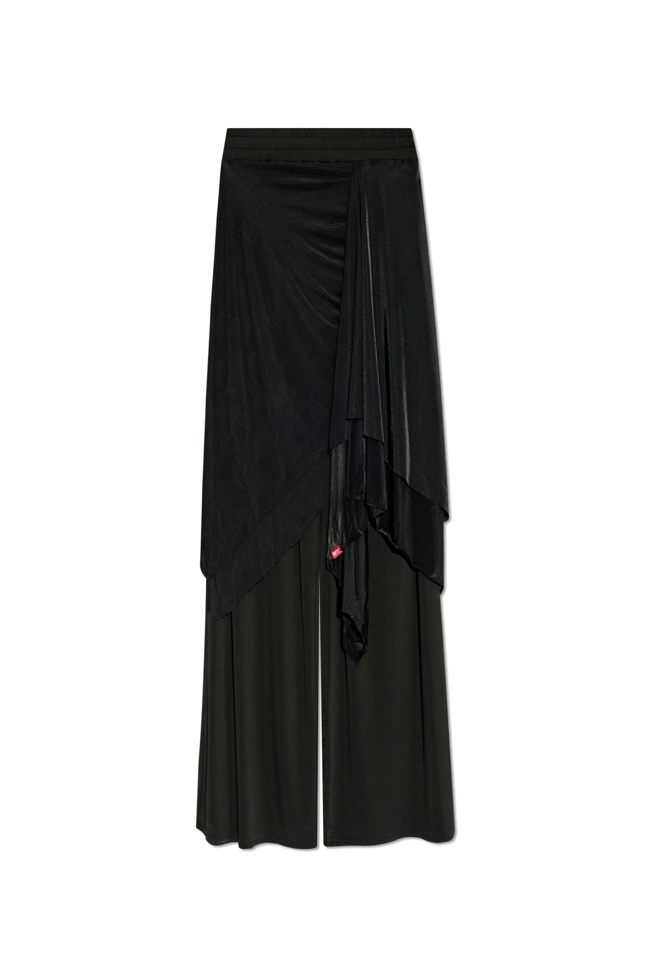 パンツ DIESEL P-Frizza-Plain P-FRIZZA-PLAIN Draped pants in fluid jersey｜ブラック